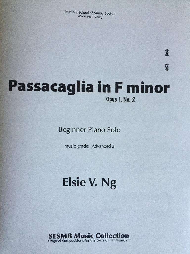 Passacaglia in F minor, Op.1, No.2